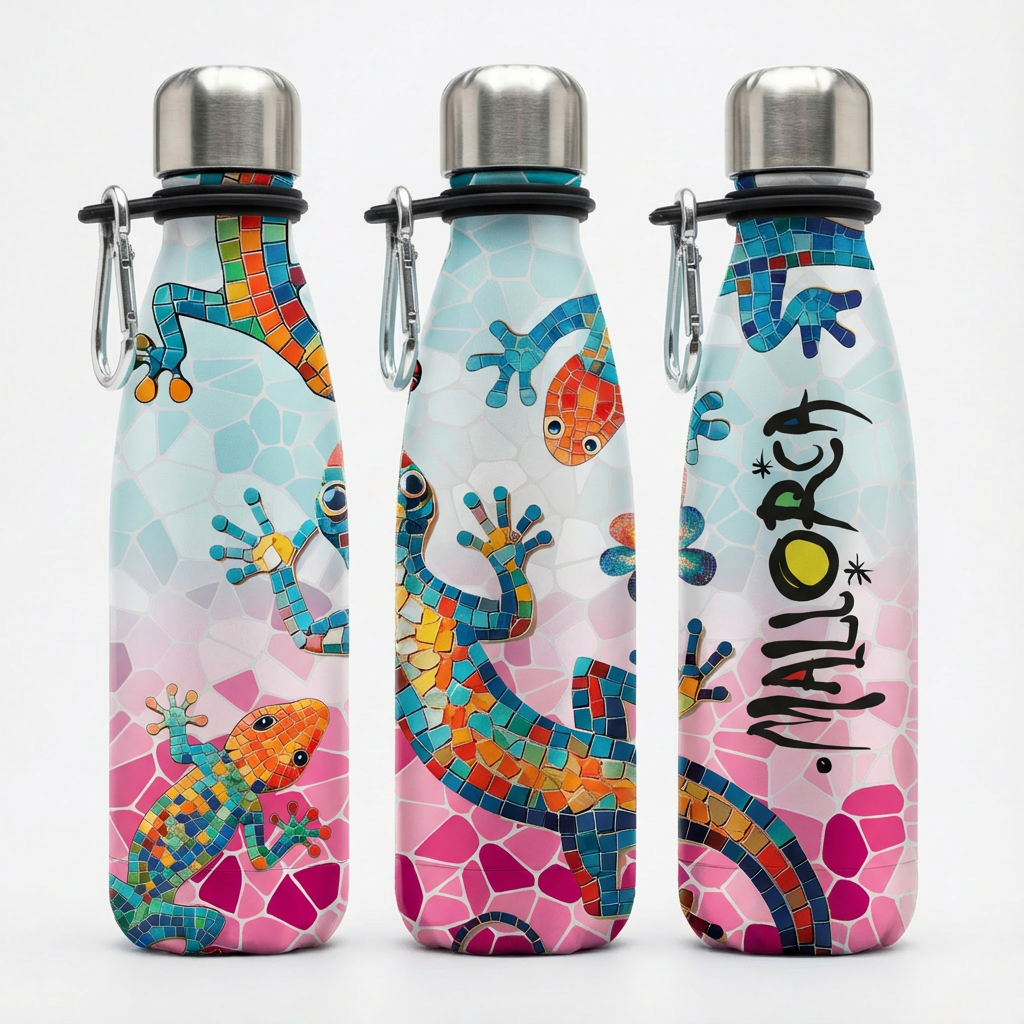 Botella Termo de Acero Inoxidable 500 ml - Lagartija