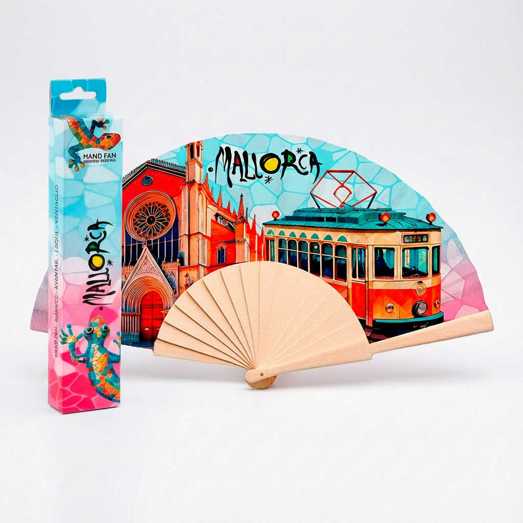 Abanico Mallorca Soller – 42x23 cm | Madera