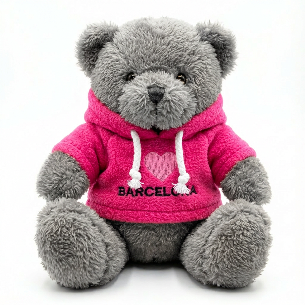 Oso de Peluche “I Love Barcelona” – 15 cm (Display 12 uds)