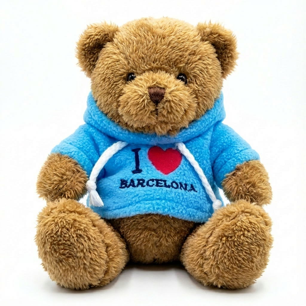 Oso de Peluche “I Love Barcelona” – 15 cm (Display 12 uds)