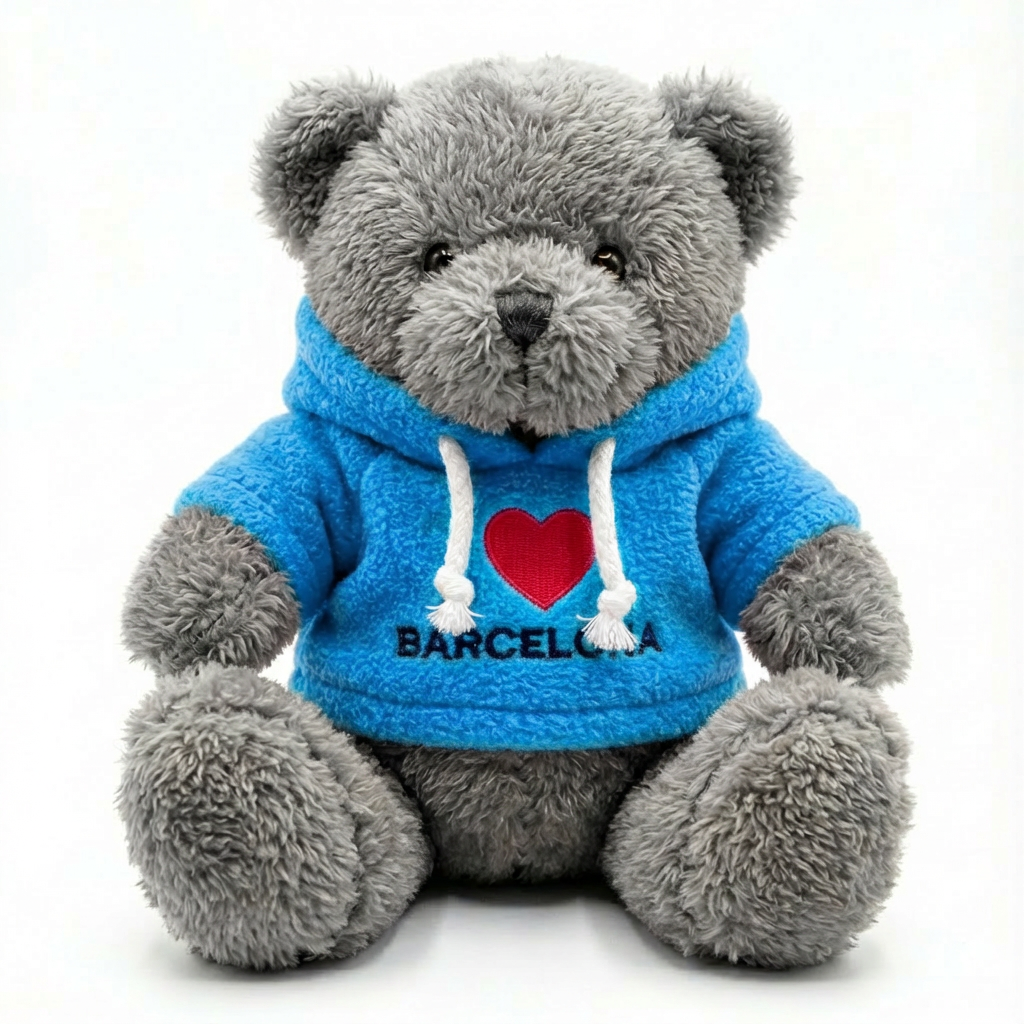 Oso de Peluche “I Love Barcelona” – 15 cm (Display 12 uds)