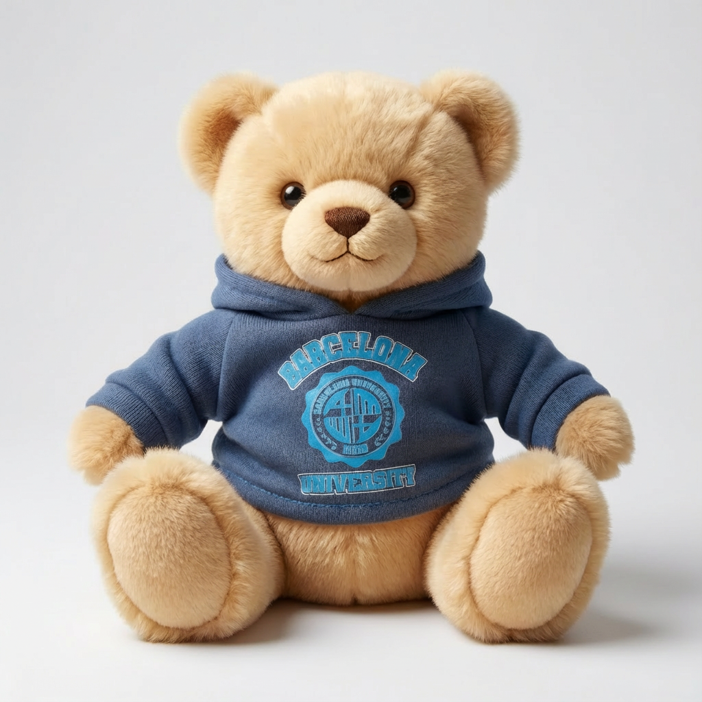 Oso de Peluche Barcelona University – 17 cm (Expositor 12 uds)