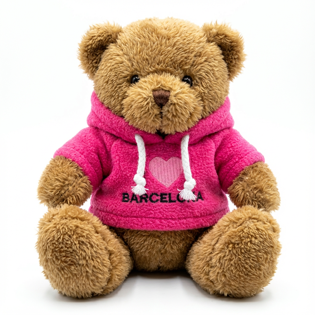 Oso de Peluche “I Love Barcelona” – 15 cm (Display 12 uds)