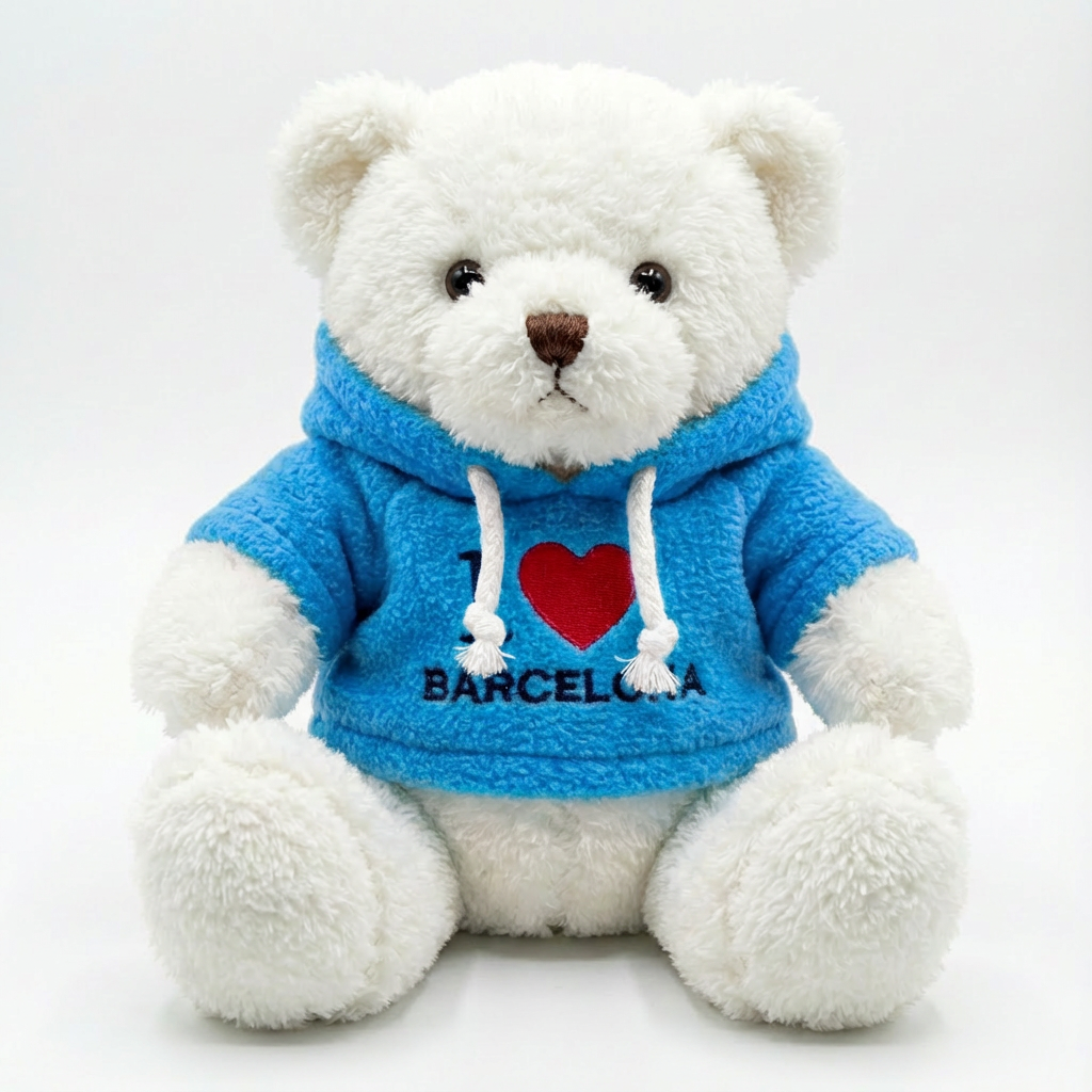 Oso de Peluche “I Love Barcelona” – 15 cm (Display 12 uds)