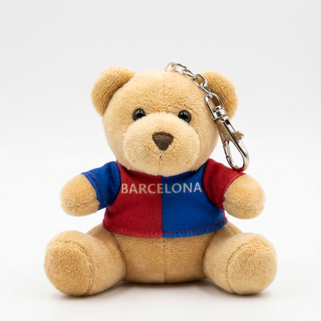 Llavero de Peluche Barcelona – 10 cm (Expositor 24 uds)