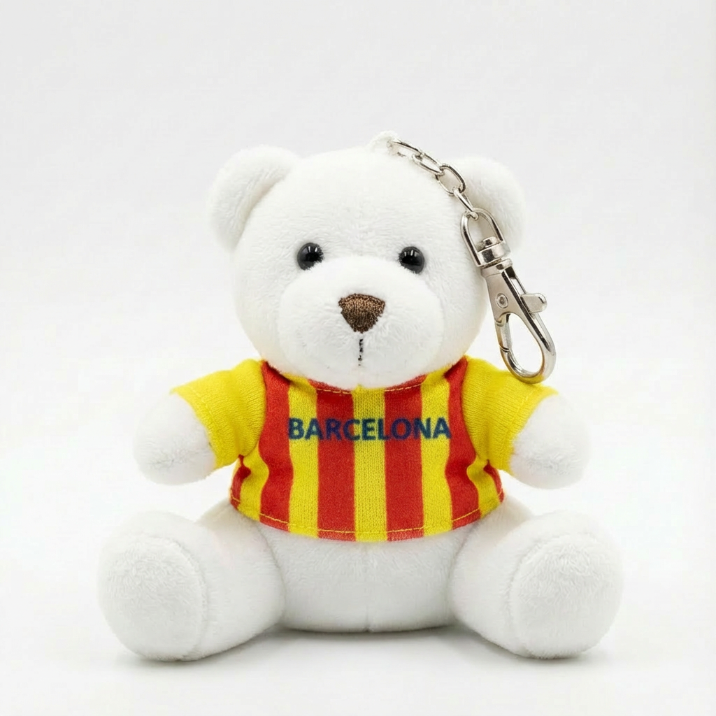 Llavero de Peluche Barcelona – 10 cm (Expositor 24 uds)